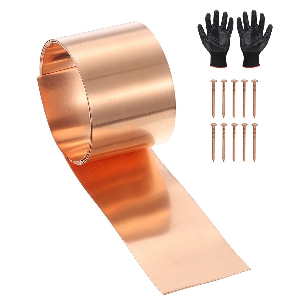 Copper Sheet Roll 2.4" x 5 Ft 24 Gauge(0.5mm) Thickness DIY (1 Pack, Copper)
