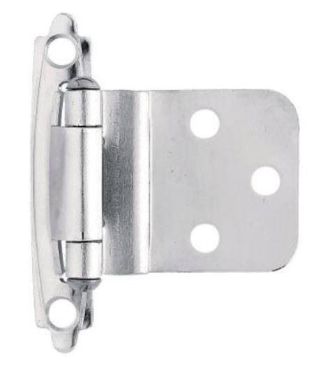 Pair Inset/Offset 3/8" Chrome Hinge Self Closing