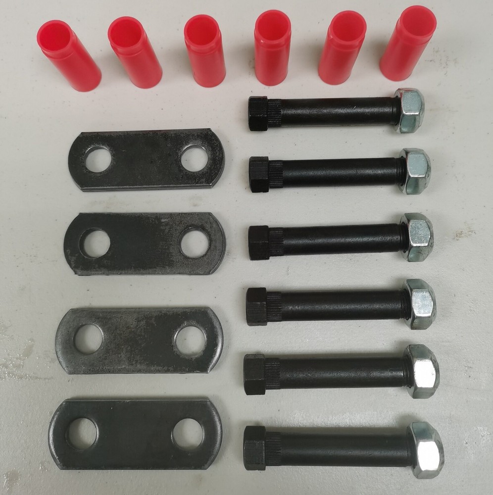 Trailer suspension bolts & shackles for single axle leaf spring bushings rebuild