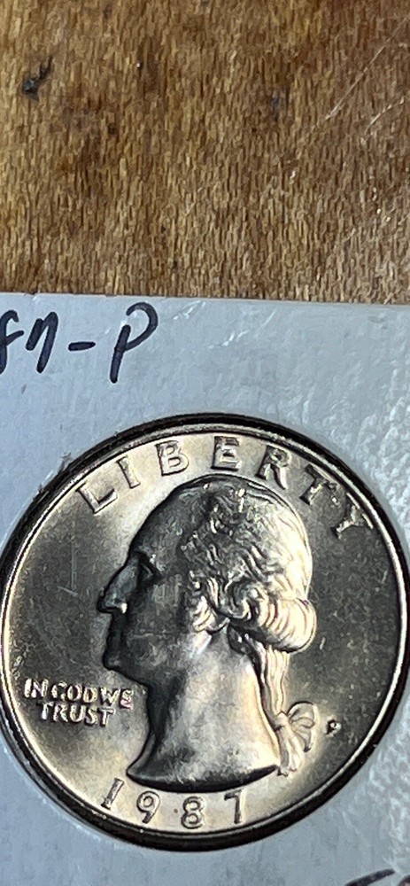 1987-P UNCIRCULATED WASHINGTON QUARTER BRILLIANT UNCIRCULATED