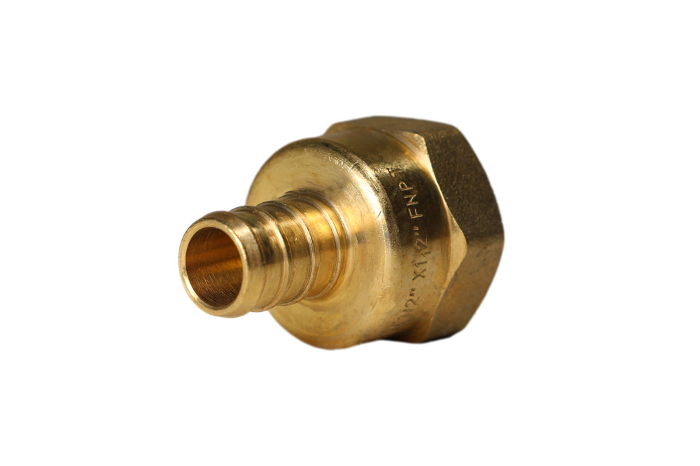 1 Pack XFITTING 1/2" PexB X 1/2" Female NPT Threaded Adapter Brass Crimp Fitting