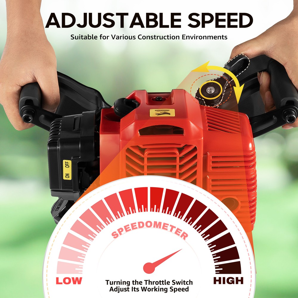 Handheld Trencher Digger Machine 52CC 2Stroke Garden Tree Digger Digging Machine