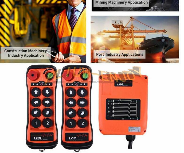 8 Silicone Buttons Hoist Crane Remote Radio Wireless Industrial Controller AC DC