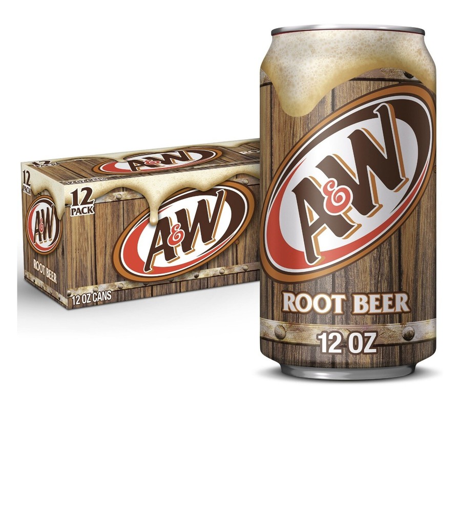 A&W Root Beer Soda Pop, 12 fl oz, (12 Pack Cans)