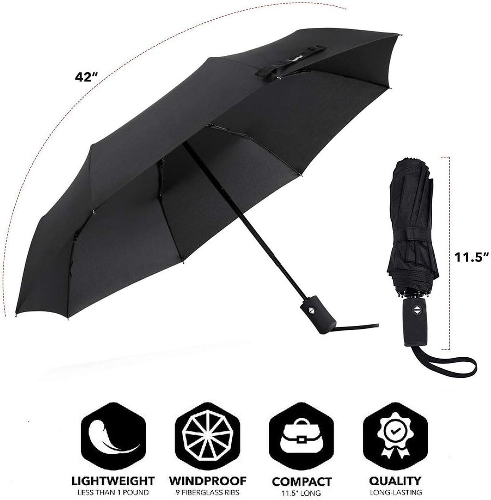 GLAMOUR COMPACT TRAVEL UMBRELLA - WINDPROOF-AUTO OPEN