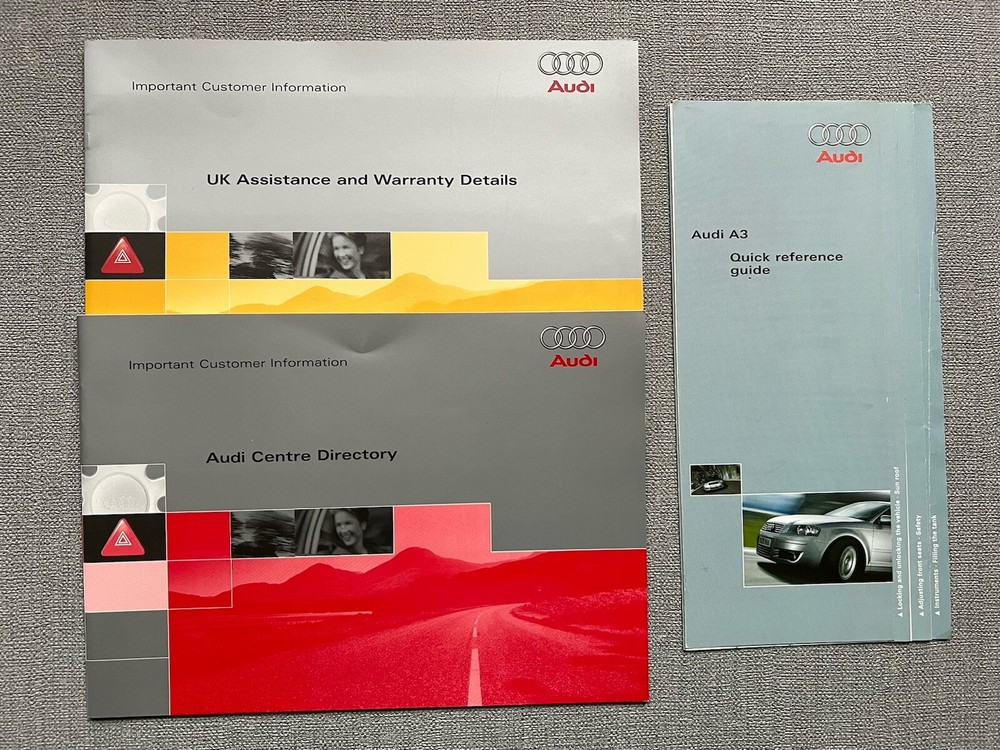 Audi A3 Owners Manual Handbook Pack 03-05