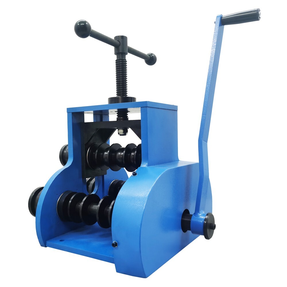 Manual Pipe Tube Bending Machine Ring Roller Bender with Round/Square Dies Set