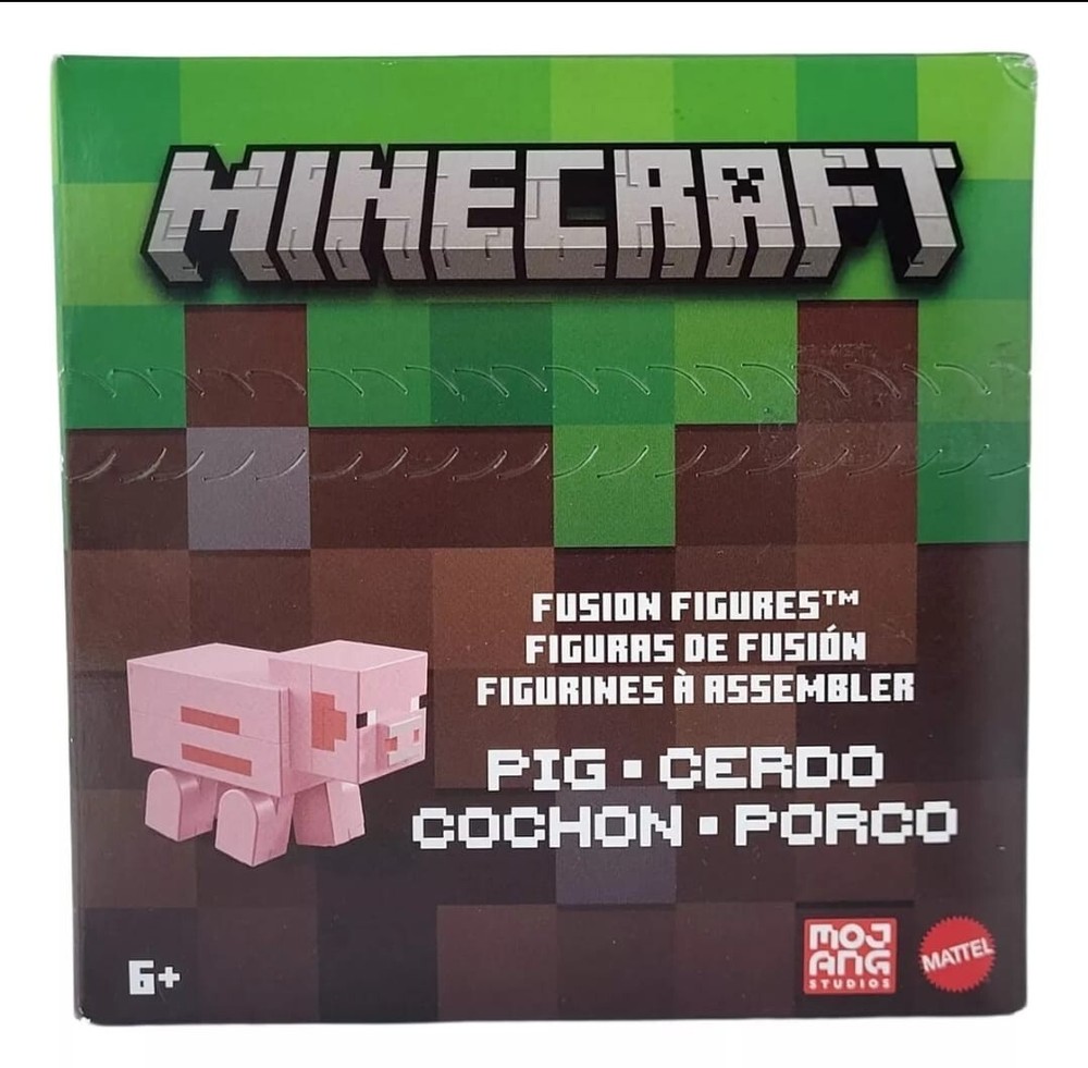 Buildable Minecraft pig set - 5"