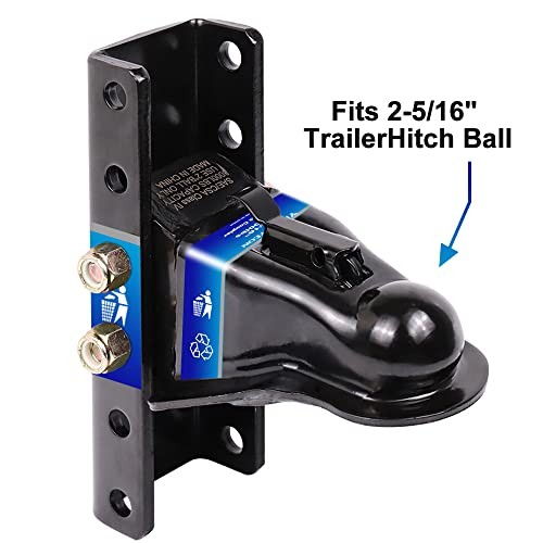 Adjustable Trailer Coupler and 5-Position Channel Bracket Kit, 2-5/16" Hitch
