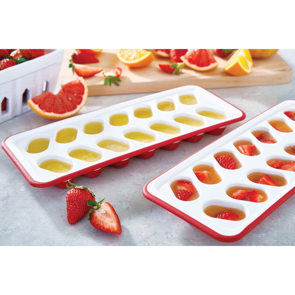 Rubbermaid Easy Release Flexible Ice Tray Clear 16 Cubes,
