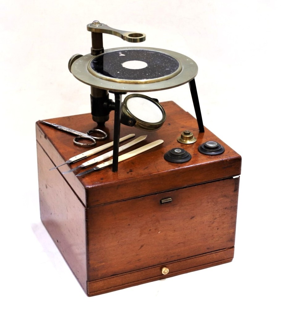 Rare Watson circular dissecting microscope by Heath, 1860s'