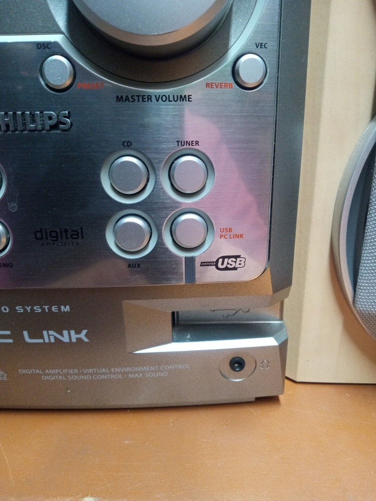 Philips MCM530/37 5 Disc CD Changer Micro Stereo System No Remote TESTED Workin