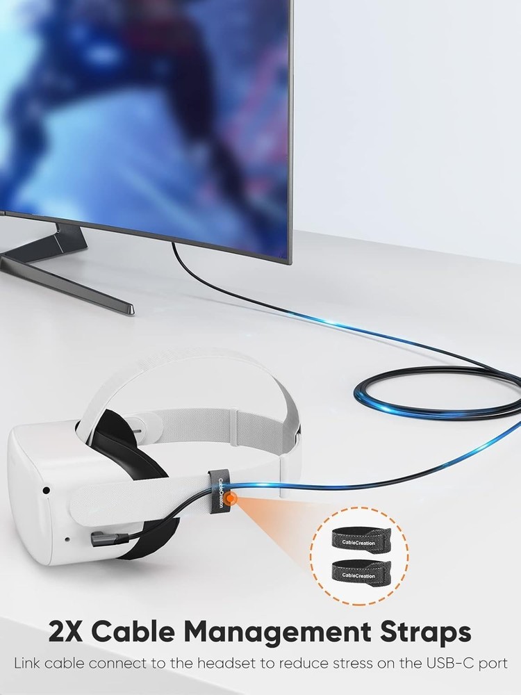 Durable 2-Pack 16FT USB 3.1 Link Cable for Effortless VR Movement and Enjoyment
