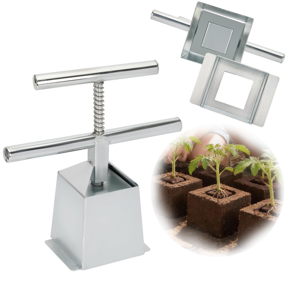 4" Soil Blocker, Seed Handheld Block Maker, Soil Blocking Tool for Seed Start...