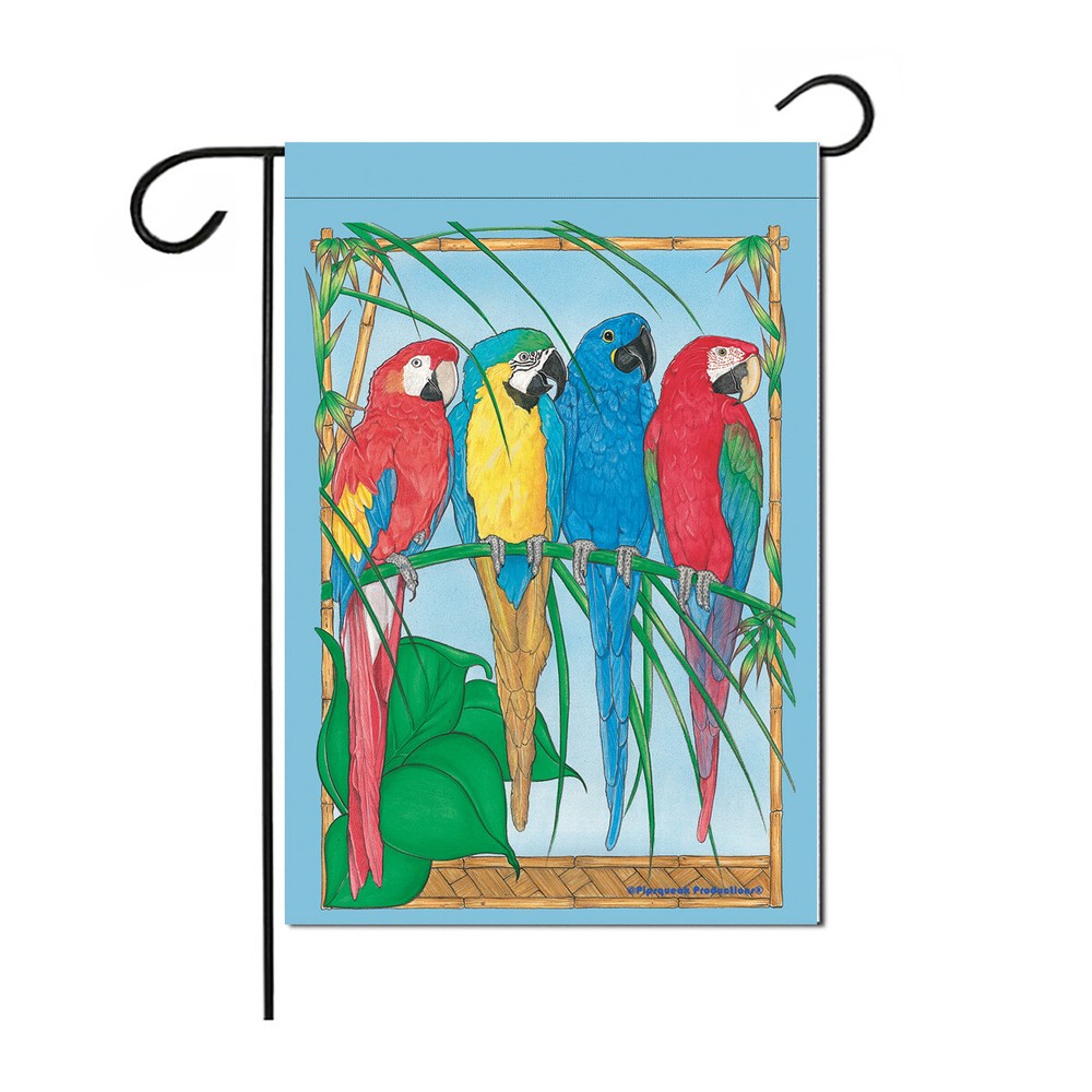 Macaw Parrot Garden Flag Double Sided 12" x 17"