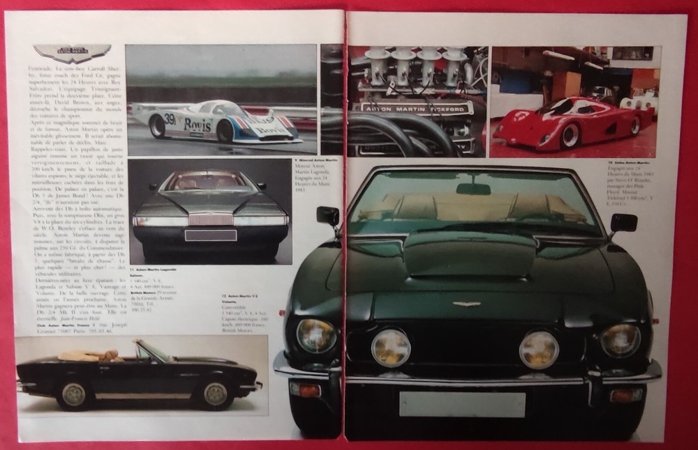 1982 Aston Martin Automobile 7 Pages