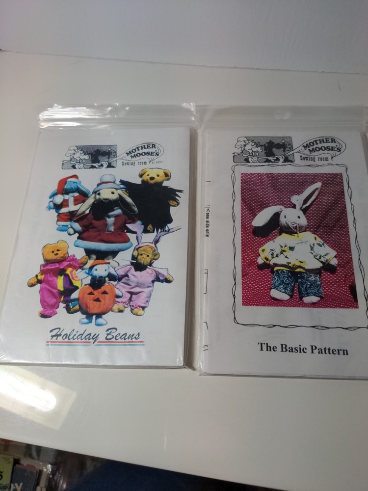 Mother Moose's Patterns For 9" Beanie Toys