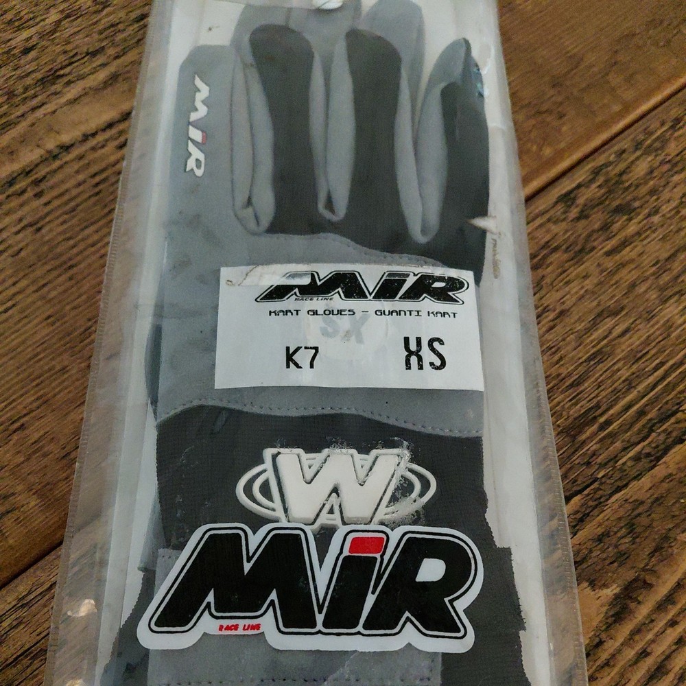 MIR Karting gloves, Grey/ Black , Extra small