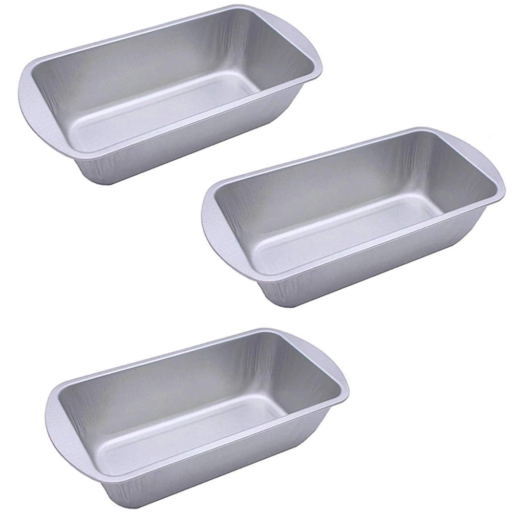 Bread Baking Loaf Pan Set Of 3 NonStick Kitchen Bakeware Dough Pastry Tool