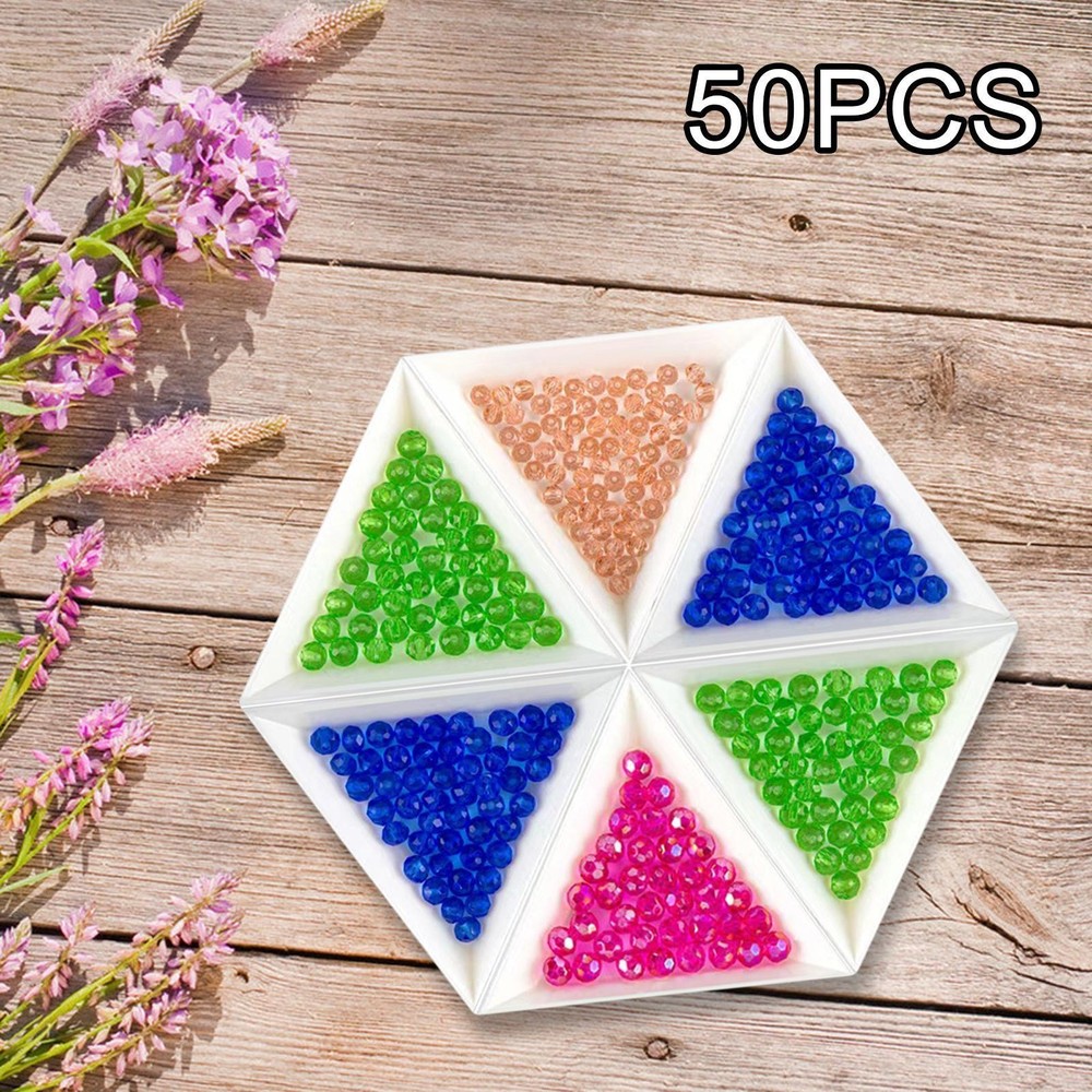 50 Pieces Bead Sorting Trays Containers Organizer Manicure Tools Small Picking