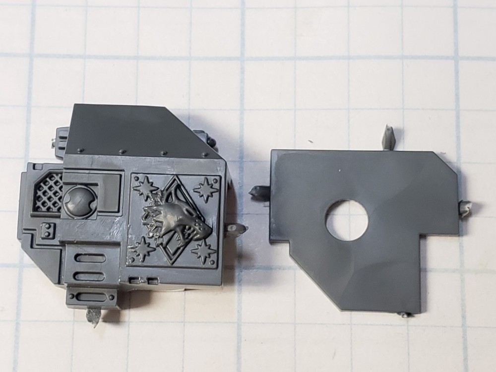 Warhammer 40k Space Wolves Bits Dreadnought Engraved Heavy Weapon Mount #54