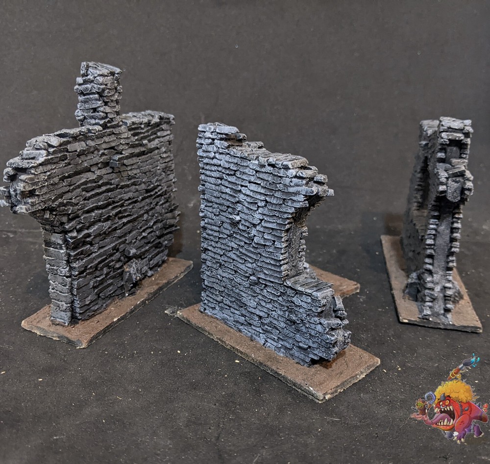 Castle Ruins wargaming terrain sceanery Painted