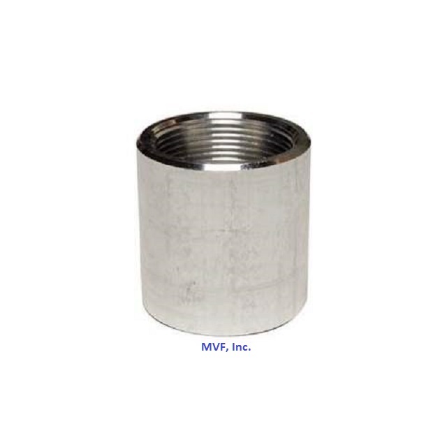2" NPT Threaded Full Coupling Aluminum 6061-T Schedule 40 Pipe Fitting A050941