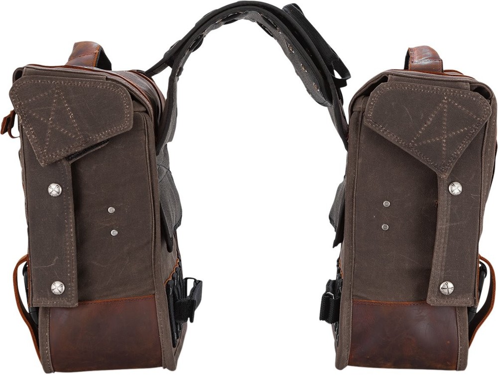 Burly Dark Oak Throw-Over Saddlebag (B15-1002D)