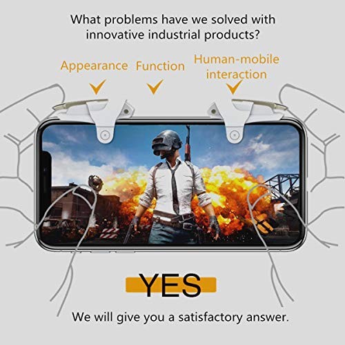 Leprato Mobile Controller, Mobile Game Trigger Battle Royale Sensitive White