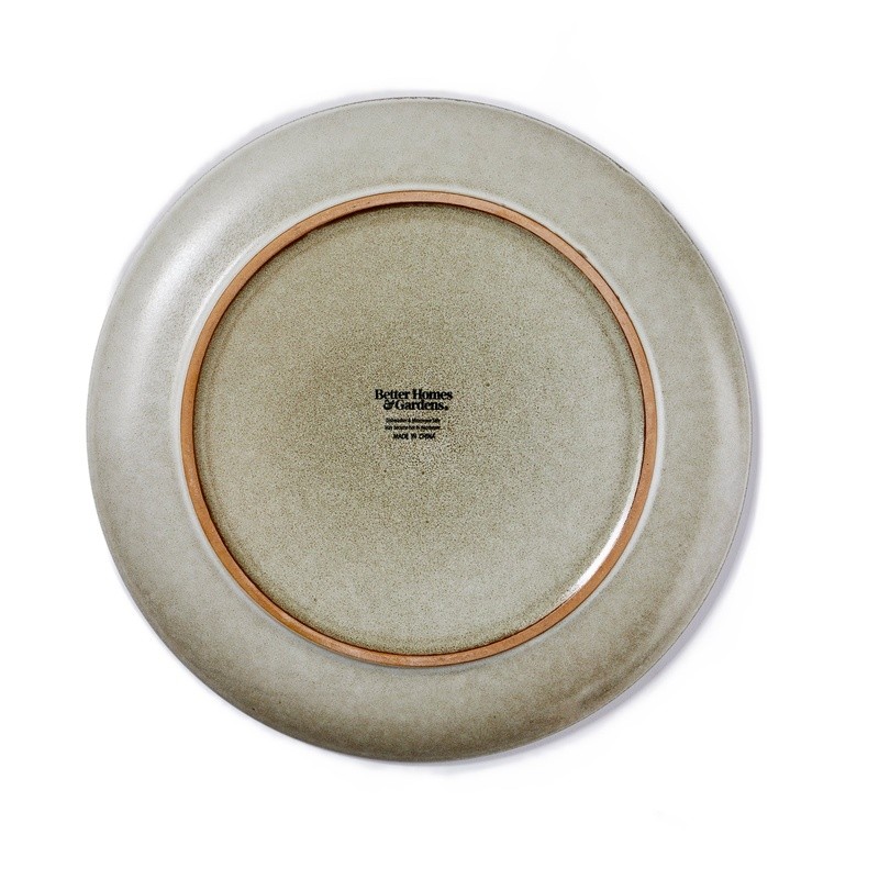 Stoneware Dinner Plate Set Reactive Glaze Dishwasher Microwave Safe Round New