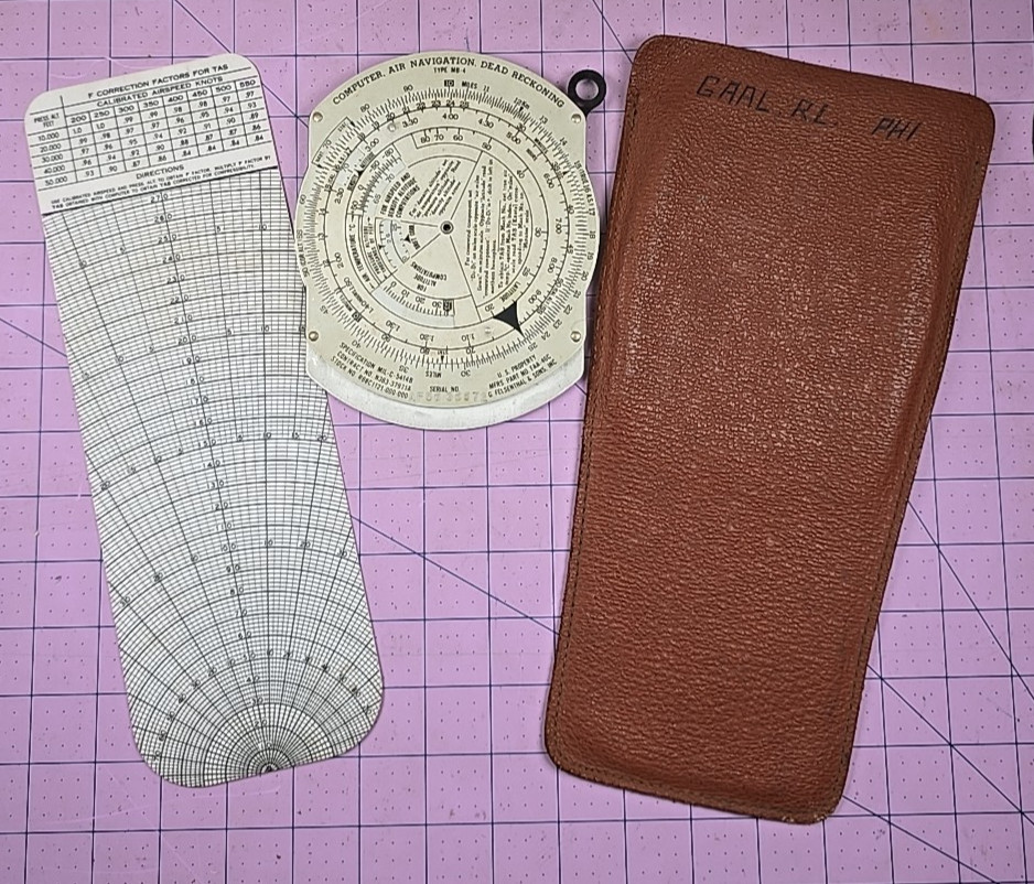USAF Air Navigation Slide Calculator # MB-4  Navigation & Dead Reckoning w/ Case