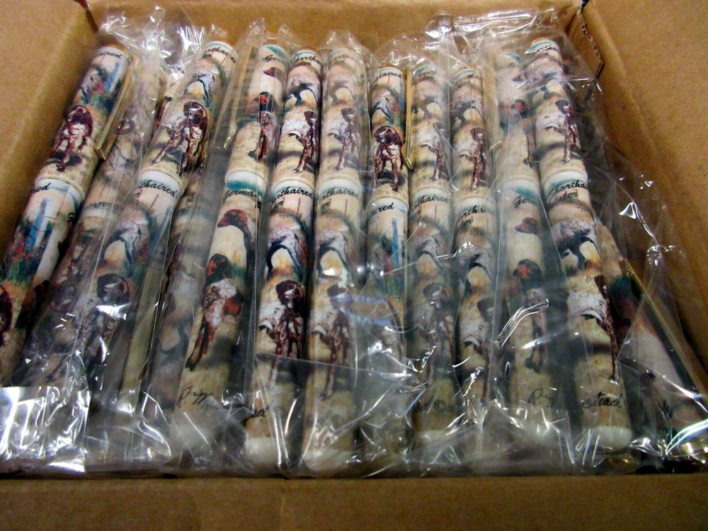 German Shorthaired Pointer Designer Roller Pen 30 Pens, Black Ink Ruth Maystead