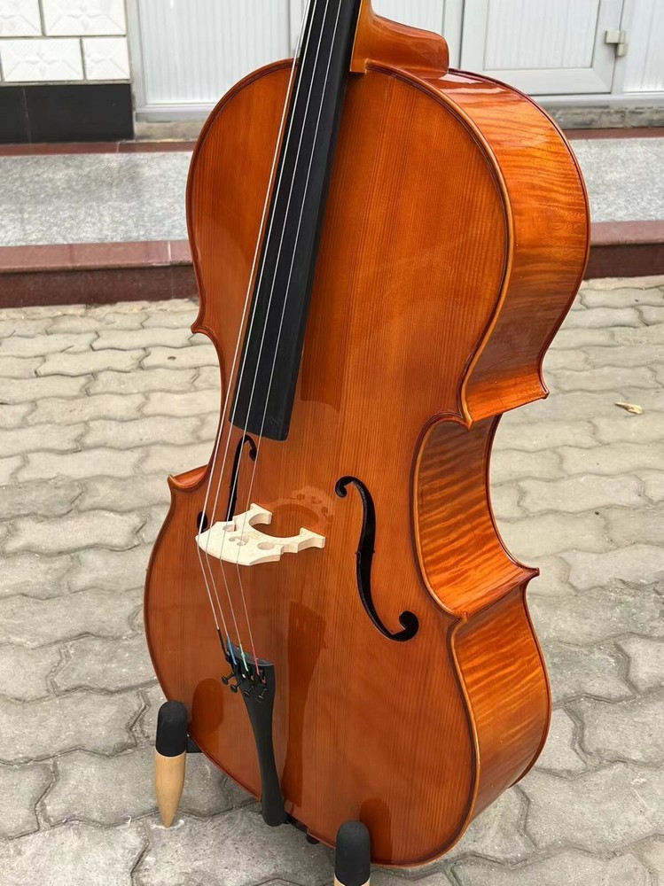 Stradivarius style 4 Strings Student Cello 4/4 with bow/Bag,flame back