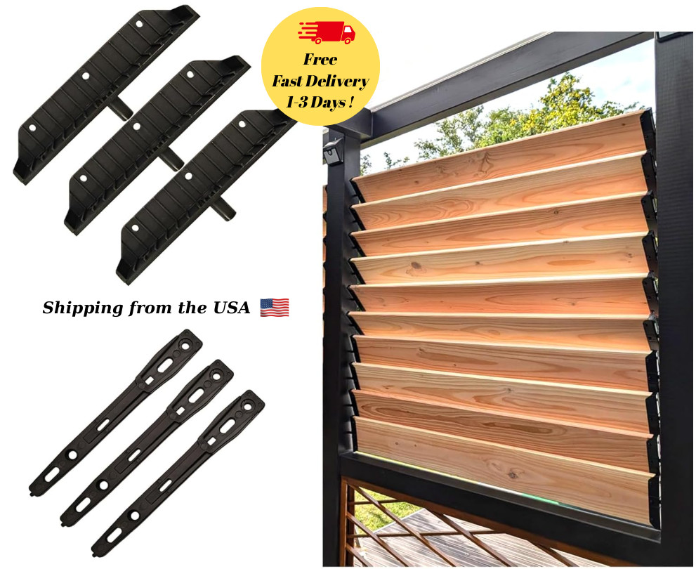 Explranltec Louver Bracket Kit, Deck Sunblind System, Shutters Hardware Syste...