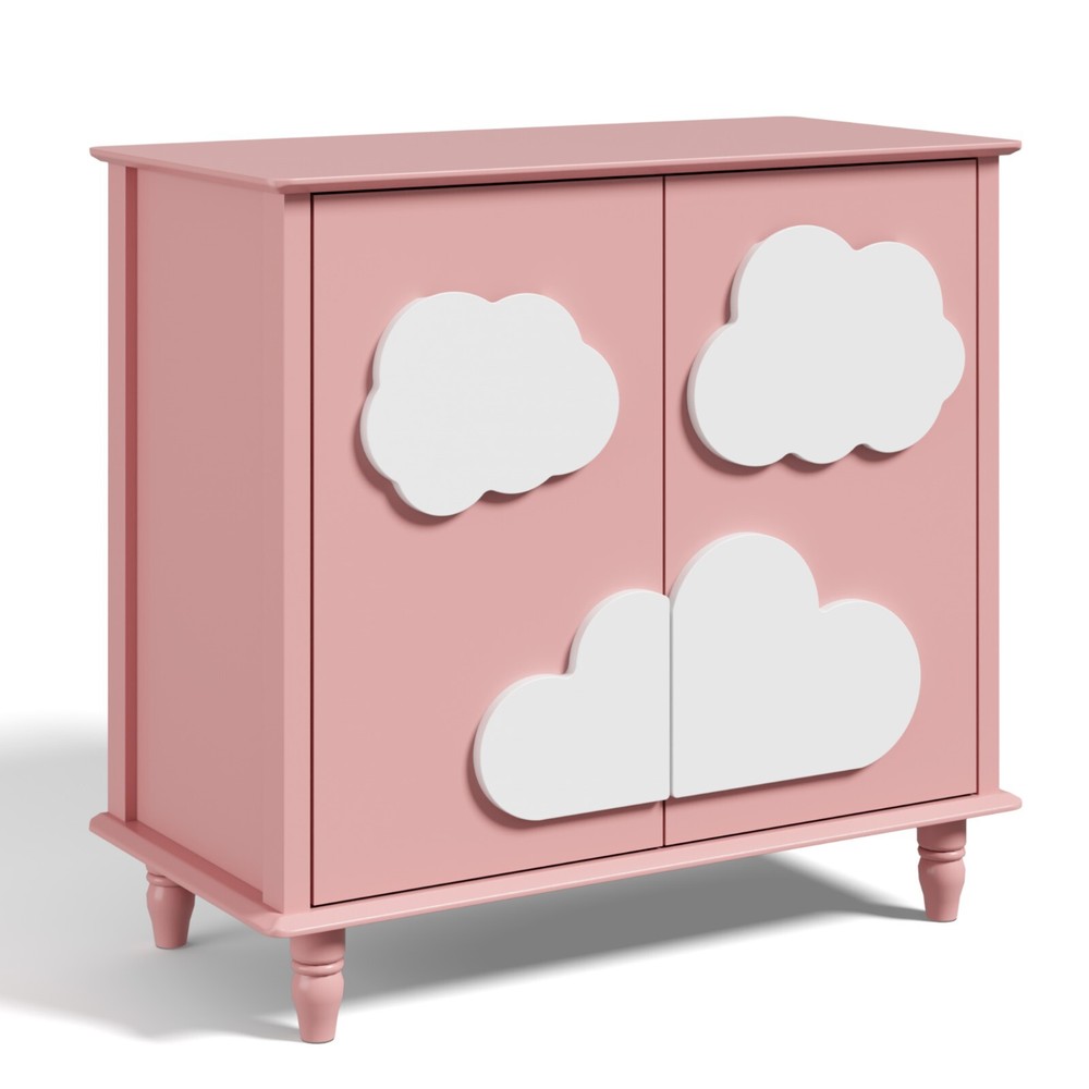 2 Doors 31.5"W Cute Cloud Shap Accent Cabinets