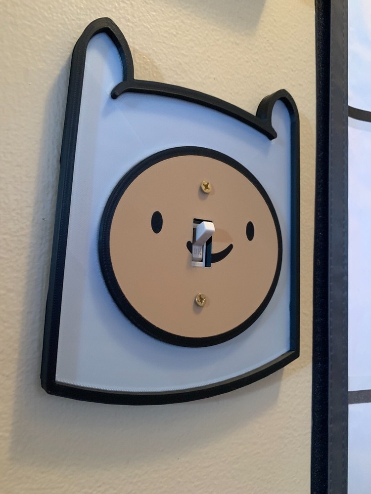 Adventure time light switch plate, Finn Jake BMO wall decor