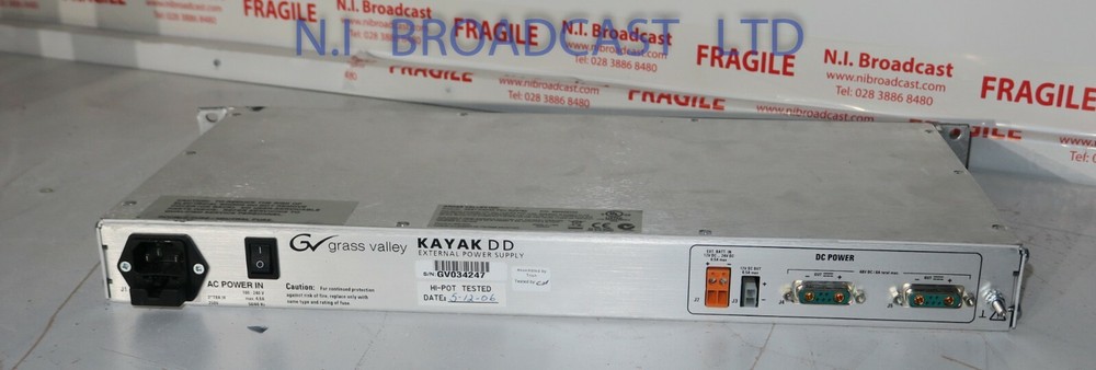 Grass Valley kayak DD power supply for control panel etc