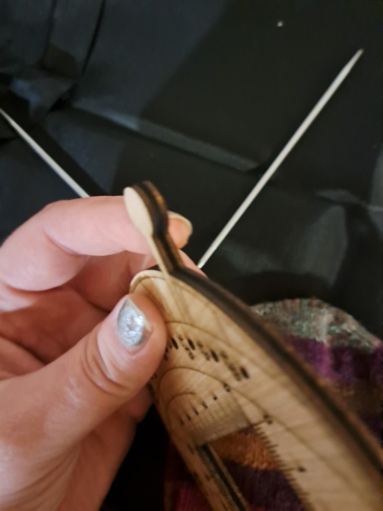 Wood Knitting Ruler