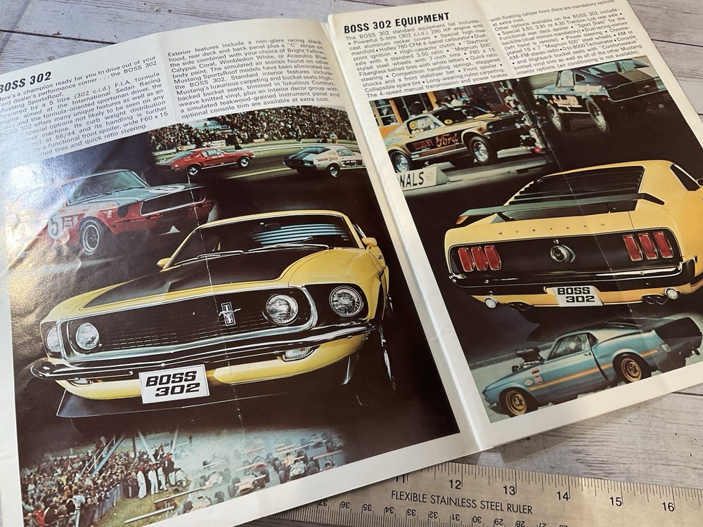 ORIGINAL 1969 MUSTANG BOSS 302 BROCHURE