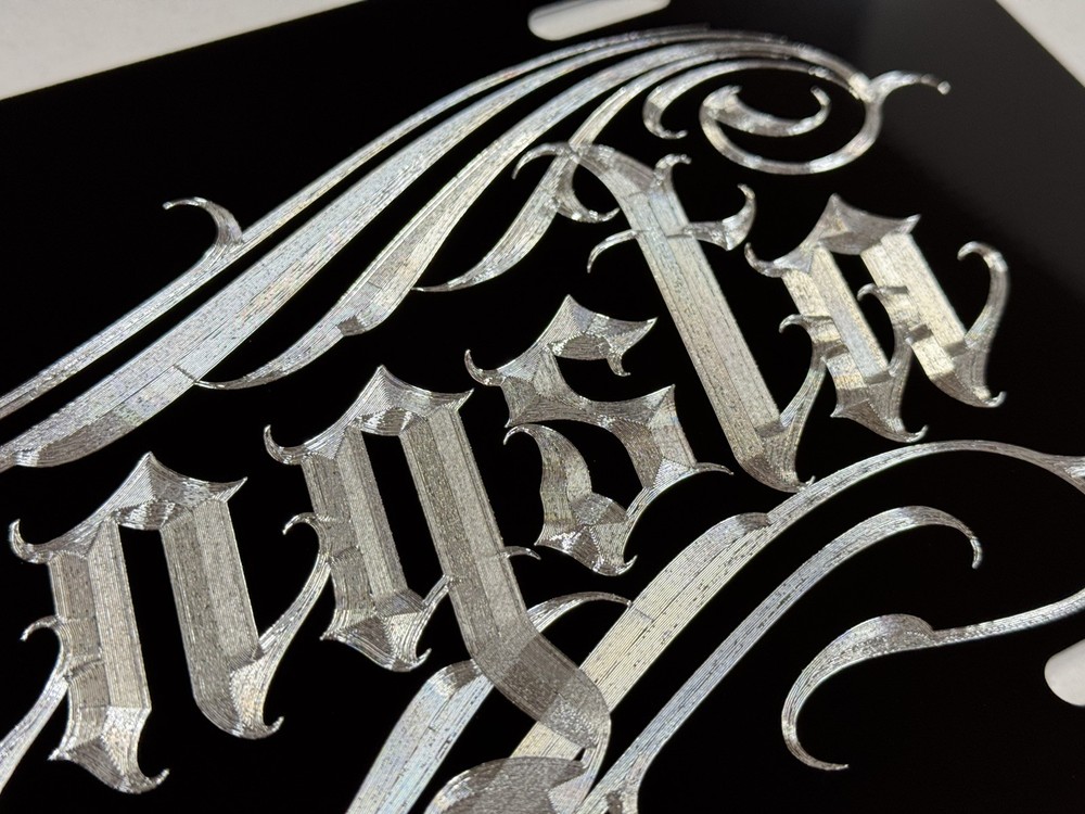 Custom Personalized Name 🔥REFLECTIVE Diamond Etched License Plate Front Car Tag