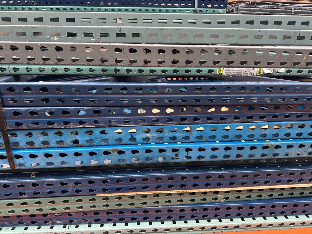 Used Teardrop and Keystone pallet rack material