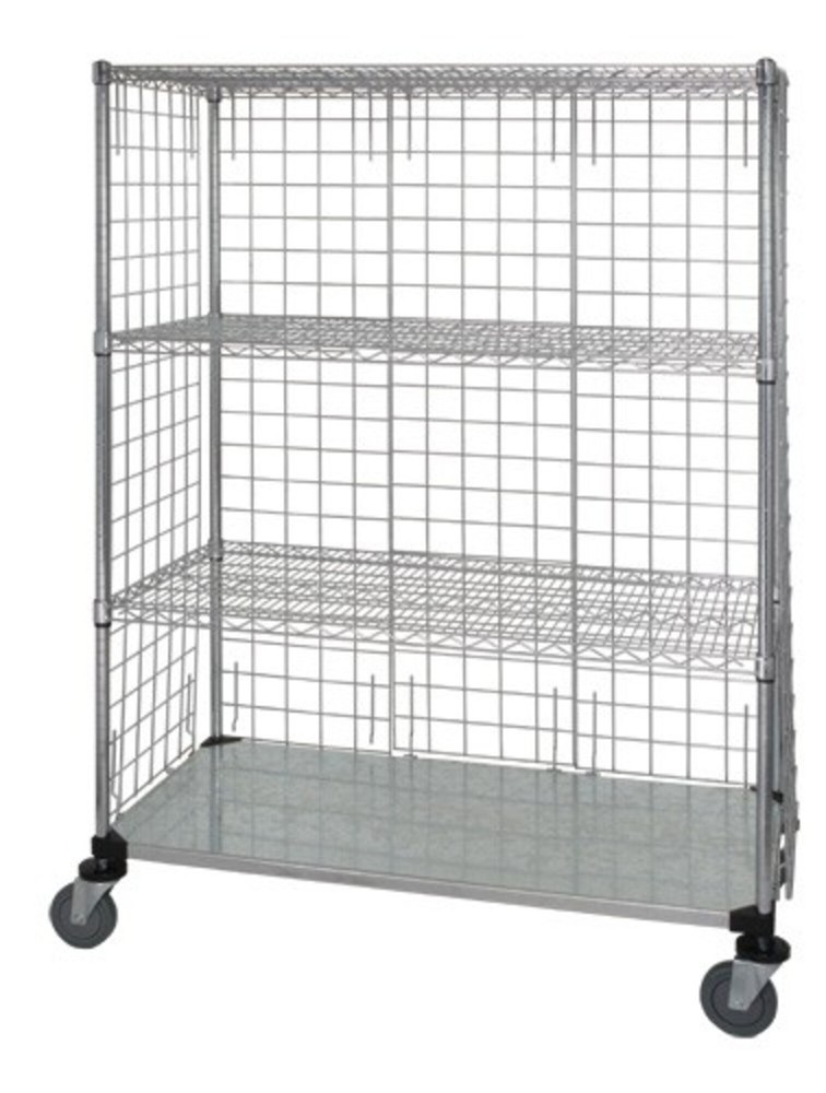 Quantum Storage Systems - WRCS4-74-2436EP - Wire Cart Solid Shelf With