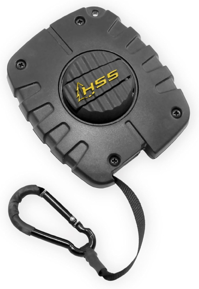 Bow & Gear Hoist: 30' Automatic Unwinding Pull Line with Coated Carabiner, Light