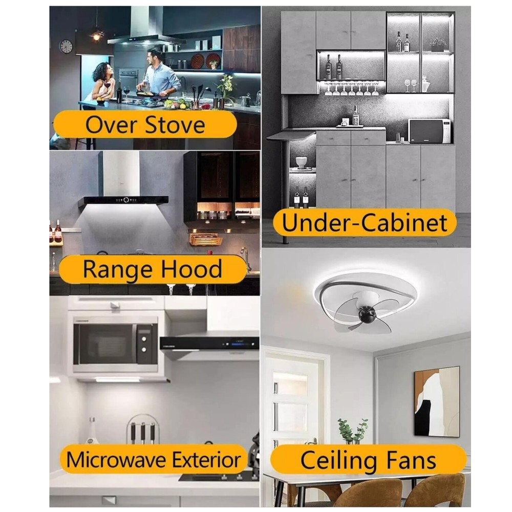 2 PCS LED Freezer Light Bulb 3W Replacement For KEI D28X Kel 2816X Refrigerator