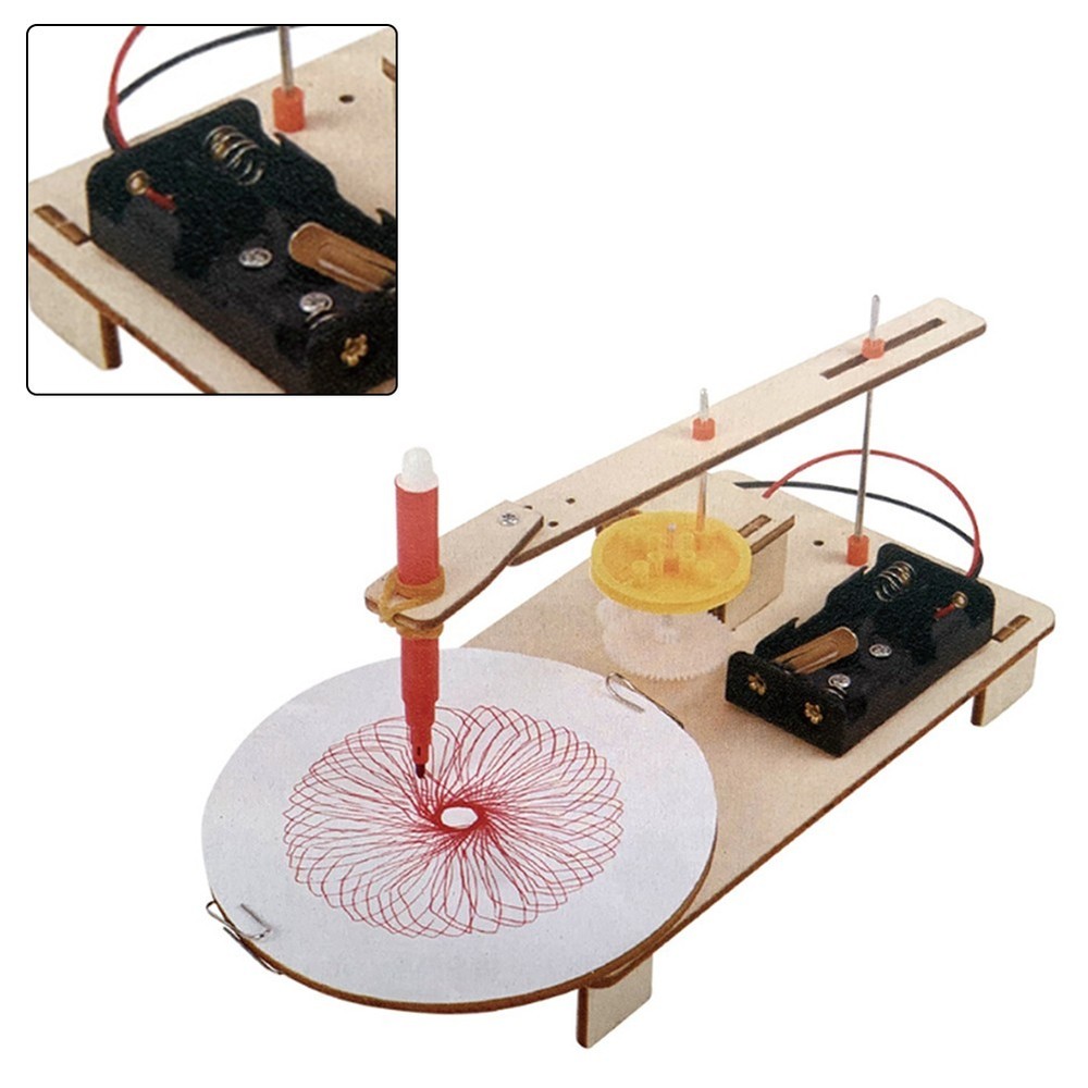 Wooden Mechanized Electric Plotter for Creative Art Projects