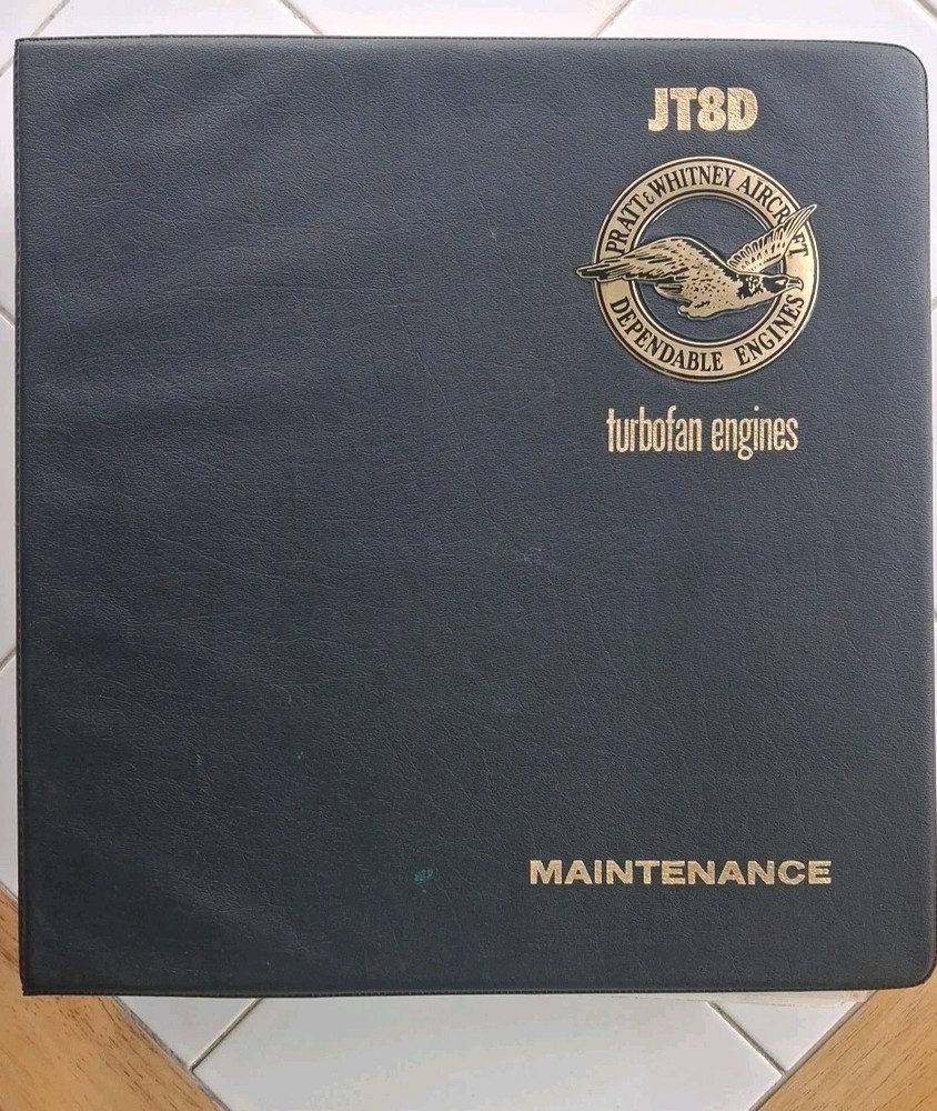 Pratt & Whitney Lear Jet Engine Training Manual JT8D Maintenance
