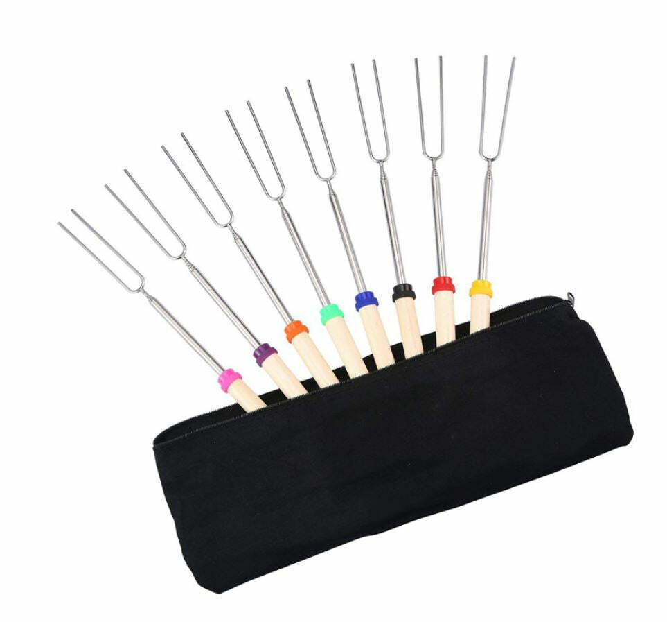 8 Piece Telescopic Roasting Sticks