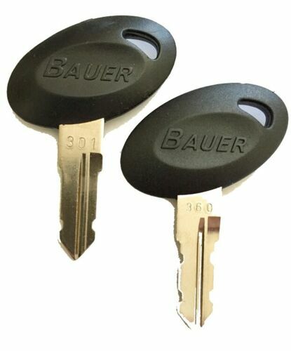 1 Pair (2 keys) Bauer 300 Series Precut Keys 301-360 RV Trailer Keys