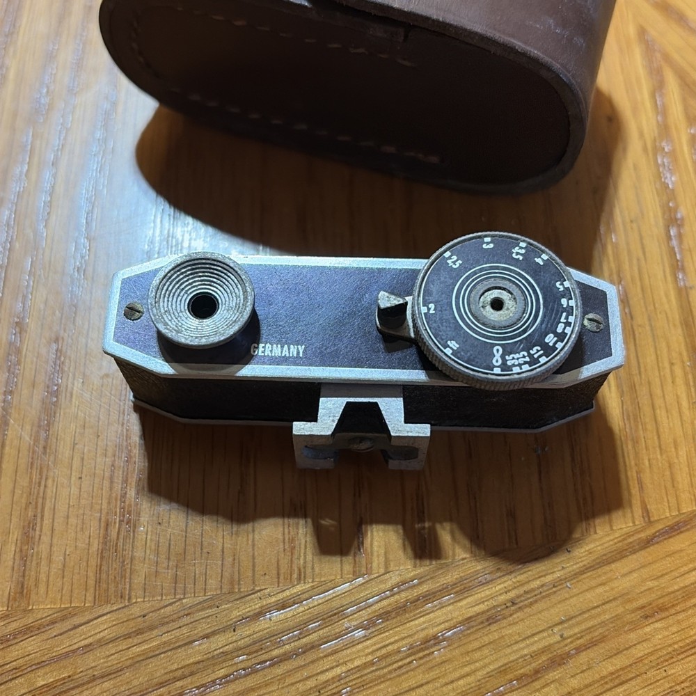 Vintage TELEX Rangefinder Germany Camera Accessory with Leather Case Untested