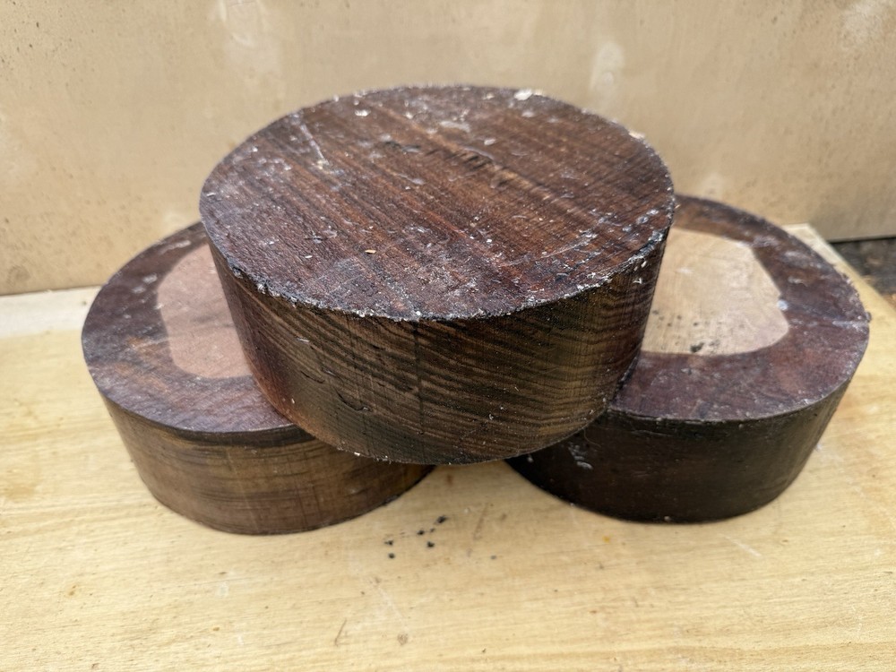 1 Pc. BLACK WALNUT TURNING LATHE 6x3” precut round